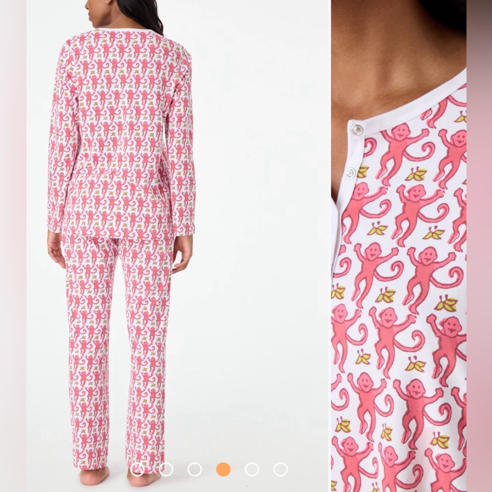 Roller Rabbit Pink Monkey PJs 🐒 - Picture 3 of 3